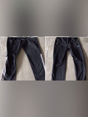 Under Armour Black Athletic Jogger Sweatpants with Zipper Pockets